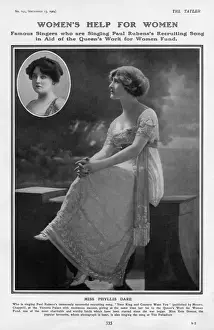 Palladium Prints: Phyllis Dare and Evie Greene singing recruiting songs, WW1