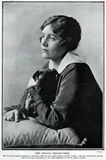 Pensive Prints: Phyllis Neilson-Terry, actress, with dog