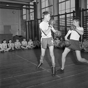 1950s Childhood Gallery: Physical education, Boxing