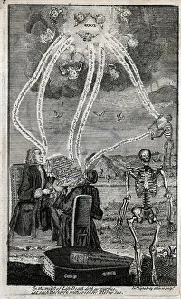 Pursue Prints: A physician, his patient, a coffin and two skeletons
