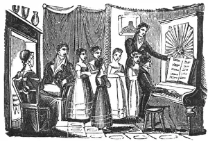 Recital Prints: Piano recital group, c. 1800
