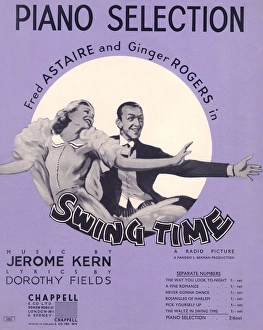 Images Dated 29th August 2017: Piano Selection Swing Time - Music Sheet Cover