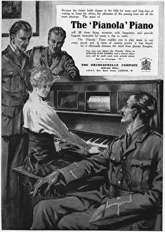 Tunes Prints: The Pianola Piano advertisement, WW1