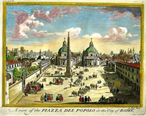 Popolo Prints: Piazza Del Popolo, Rome