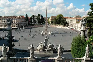 Images Dated 7th October 2008: Piazza del Popolo, Rome, Italy