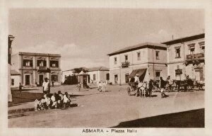 Images Dated 26th August 2016: Piazza Italia in Asmara, Eritrea