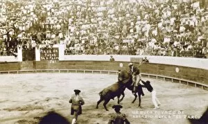 Bull Fight Gallery: Picador fighting at the Bullring in San Pedro Tlaquepaque