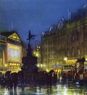 Rain Gallery: Piccadilly Circus, London 1926