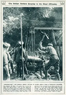 Beaumont Prints: Picking up 15 inch shells from a concealed magazine