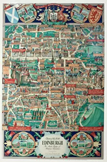Scot Land Collection: Pictorial map of Edinburgh