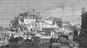 Images Dated 31st March 2011: Pictorial reconstruction of The Capitol, Rome, Italy