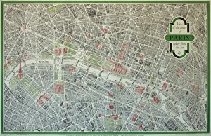 Images Dated 21st May 2012: Pictorial street map of Paris