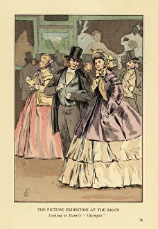 Images Dated 16th July 2019: The picture exhibition at the Paris Salon, 1865
