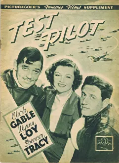 Myrna Gallery: Picturegoers Famous Film Supplement for Test Pilot (1938)