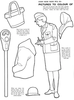Parking Gallery: Pictures to Colour of People You See: Traffic Warden