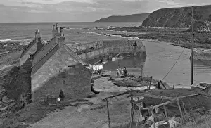 Picturesque scene at Cove, Scotland