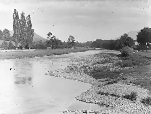 Picturesque scene on the River Wye, Mid Wales