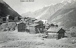 Zermatt Prints: Picturesque Swiss Alpine village of Blatten close to Zermatt