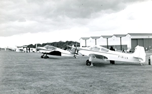 Piel Gallery: Piel Emeraude P301, F-BIJA, in front of a Jodel at the 1?