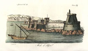 Algiers Gallery: The pier of Algiers harbour, early 19th century