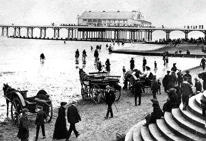 Pier and beach, Cleethorpes, early 1900s