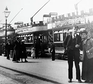 Terminus Prints: Pier Head tram terminus, Liverpool, early 1900s