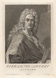 Palette Prints: Pier Leone Ghezzi, Italian Rococo painter, 1674-1755