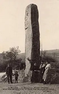 Megalith Prints: Pierre-aux-Fees Standing Stone at St Micaud, France