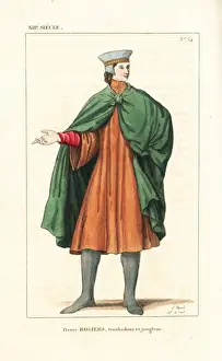 12thcentury Prints: Pierre Rogiers, troubadour and musician, 12th century