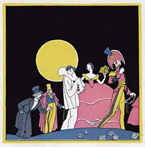 Harlequin Prints: Pierrot, Columbine and others