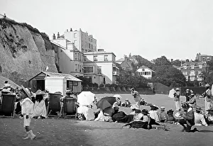 Broadstairs Prints: Pierrots on the beach at Broadstairs - early 1900s