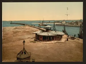 Honfleur Prints: The piers, Honfleur, France