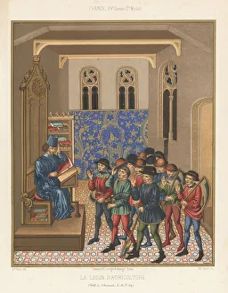 Gardeners Prints: Pietro de Crescenzi lecturing on agriculture