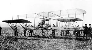 Shoreham Prints: Piffard biplane at Shoreham early 1900s
