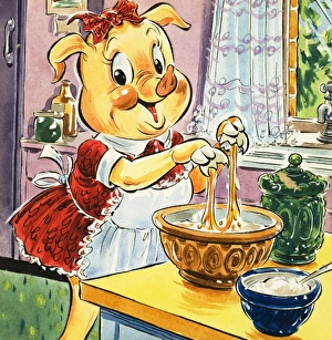 Images Dated 17th May 2007: Pig cooking with egg