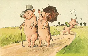 Themes Prints: Pig Couple Date: 1910