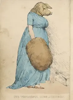 Oddities Prints: Pig-Faced Lady 1815
