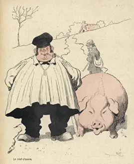 Pig and Farmer 1902