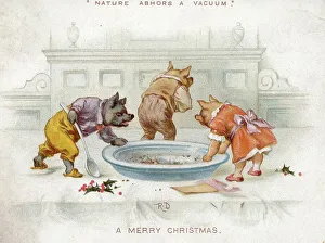 A Piggy Christmas Card