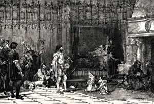 Pigs dancing before King Louis XI of France during his illne