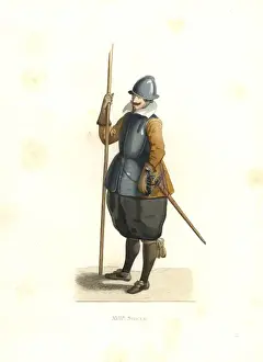 Chevignard Prints: Pikeman from French Flanders, 17th century