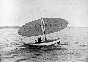 Sail Collection: Pilcher boat with umbrella sail