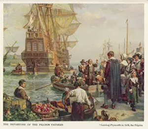Plymouth Prints: Pilgrim Fathers Depart