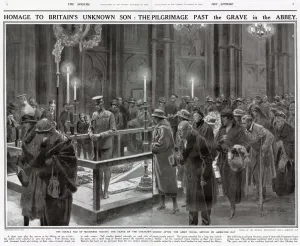 Funeral Gallery: Pilgrimage past the Unknown Warrior, 1920