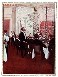 Jewell Prints: Pilgrims Dinner to Admiral Jewell, Savoy Hotel, London
