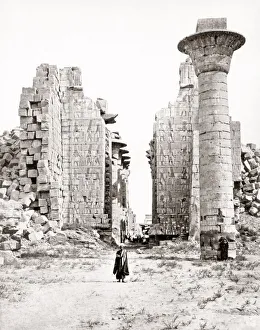 Pillars at Luxor, Egypt, c. 1870s