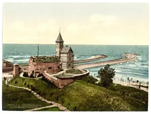 Pommeraina Prints: Pilot Office and mole, Colberg, Pommeraina, Germany (i. e. Ko