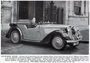 Images Dated 13th January 2021: Pilot Officer T G W Appleby in a Talbot Ten Sports Tourer