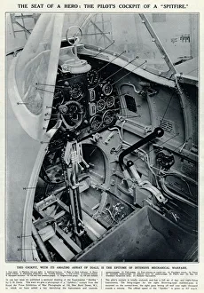 Images Dated 19th November 2012: Pilots cockpit of a spitfire 1940