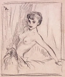 Images Dated 3rd February 2012: Pin-up preliminary sketch by David Wright